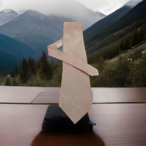 Sinsabang Pure Silk Tie Gold Ball Black Background Geometric Pattern Money Soft